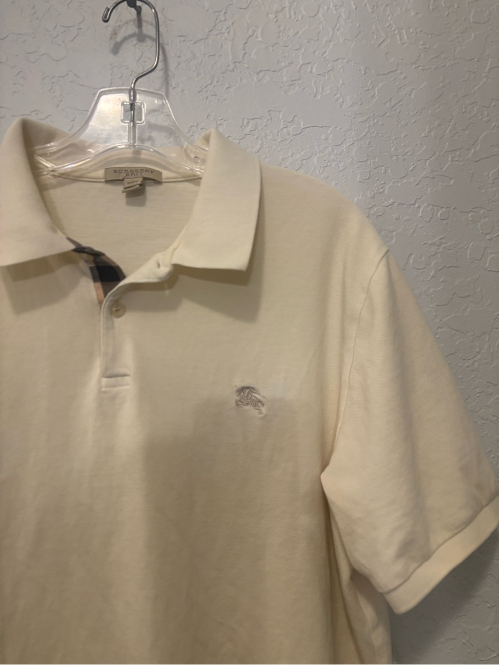VINTAGE Burberry beige polo golf shirt size XL
